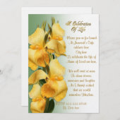 Viering van het leven Uitnodiging Canna lelies (Voorkant / Achterkant)