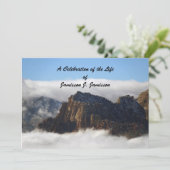 Viering van het leven uitnodiging, genesteld in wo kaart (Staand voorkant)