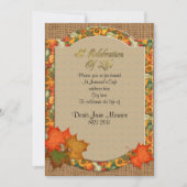 Viering van het leven Uitnodiging Herfst thema (Voorkant)