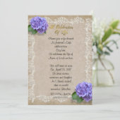 Viering van het leven Uitnodiging hortensia (Staand voorkant)