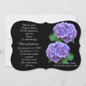 Viering van het leven Uitnodiging hortensia bloeme (Achterkant)