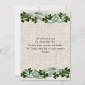 Viering van het leven Uitnodiging Iers Keltisch kr (Achterkant)