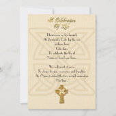 Viering van het leven Uitnodiging Keltische knoop  (Voorkant)