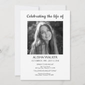 Viering van het leven Uitnodiging, Memorial Servic Kaart (Voorkant)