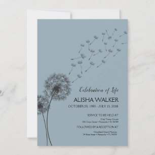 Viering van het leven Uitnodiging, Memorial Servic Kaart