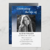 Viering van het leven Uitnodiging, Memorial Servic Kaart (Voorkant / Achterkant)