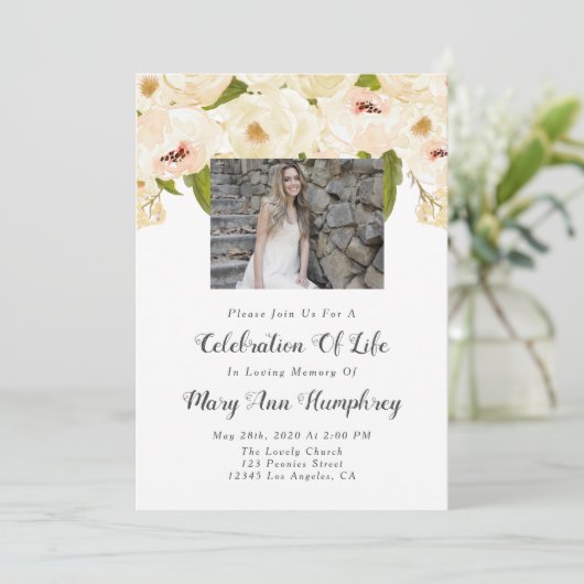 Viering van het leven - uitvindingen , begrafenis kaart (Staand voorkant)