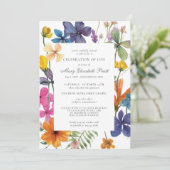 Viering van het leven van de Stusty Boho Summer Fl Kaart (Staand voorkant)