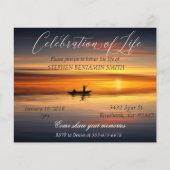 Viering van het Leven Vissen Meer Zonsondergang Zo (Voorkant)