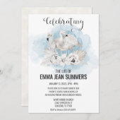 Viering van het leven White Flamingo Boho Tropical Kaart (Voorkant / Achterkant)