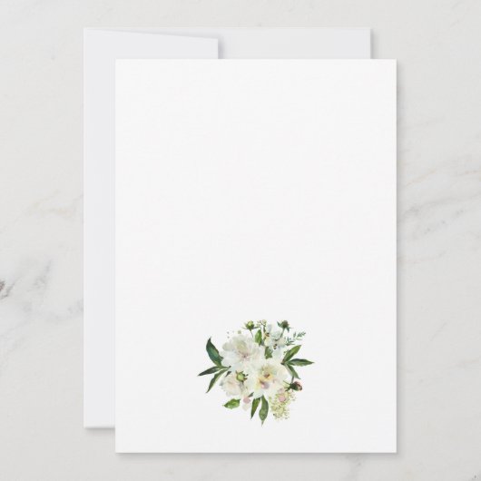 Viering van het leven Witte Bloemen Begrafenis Mem Kaart (Achterkant)