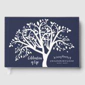 Viering van het leven Witte Boom gepersonaliseerd Gastenboek (Voorkant)
