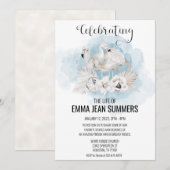 Viering van het Leven Witte Flamingo Boho Tropisch Kaart (Voorkant / Achterkant)