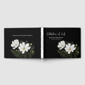 Viering van het leven Witte Kosmos Bloemen Schilde Gastenboek (Volledig)