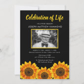 Viering van het leven | Zonnebloem Memorial Foto Kaart (Voorkant)