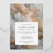 Viering van het levensmoderne Abstracte begrafenis Folie Uitnodiging (Voorkant)