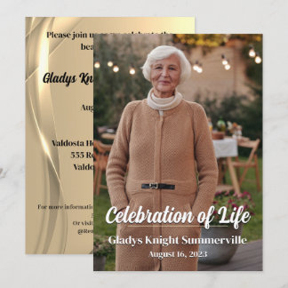 Viering van het Levensmonument | Golden Glow QR-co Kaart
