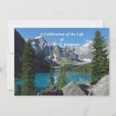 Viering van het Life Announcement Mountains Lake Kaart (Voorkant)