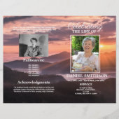 Viering van het Life Beach Funeral Service Program Flyer (Voorkant)