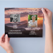 Viering van het Life Beach Funeral Service Program Flyer (Hand)