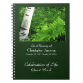 Viering van het Life Guest Book, Aspen and Ferns Notitieboek (Voorkant)