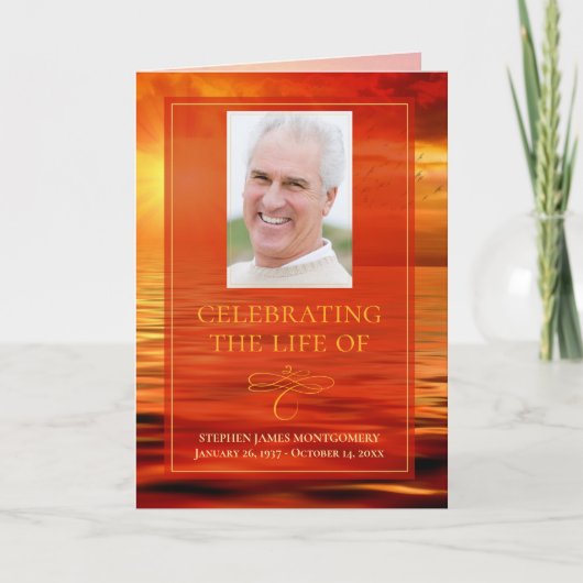 Viering van het Life-programma Sunset Ocean Horizo Programma (Voorkant)