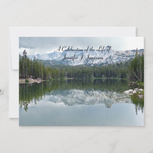 Viering van het Life Reflection Mountain Lake Kaart (Voorkant)