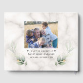 Viering van het Man van het Leven Foto Funeral Mem Gastenboek (Achterkant)