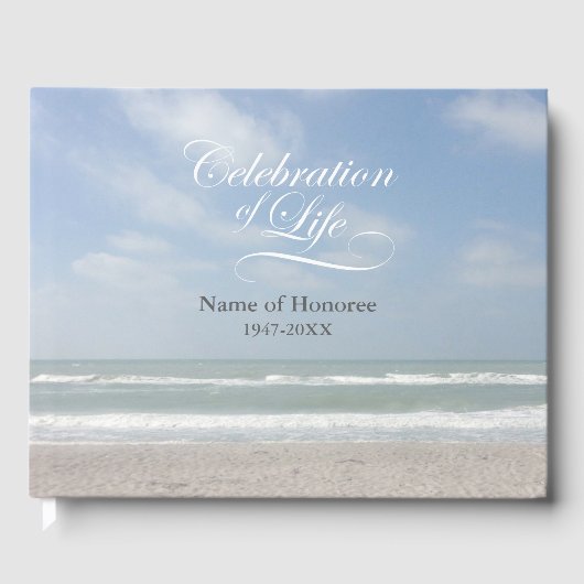 Viering van het Memorial Guest Book voor Life Ocea Gastenboek (Voorkant)