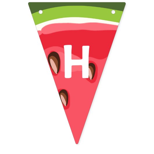 Viering van het watermeloen-feest vlaggetjes (Tweede vlag)