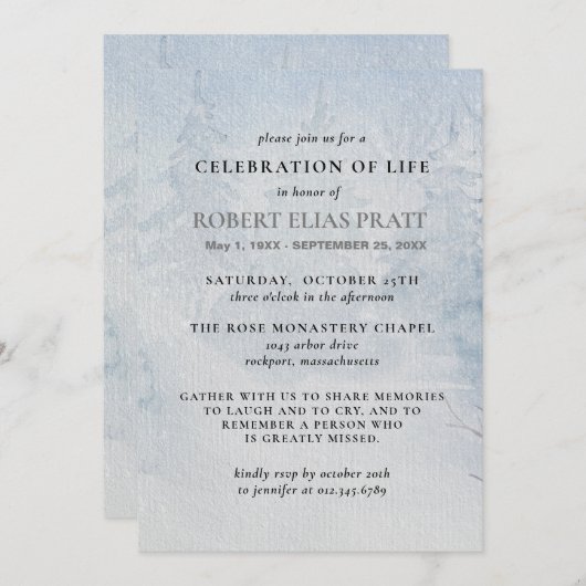 Viering van het winterlandschap van de winterbomen kaart (Voorkant / Achterkant)