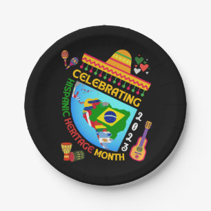 Viering van HISPANIC HERITAGE MAAND Papieren Bordje