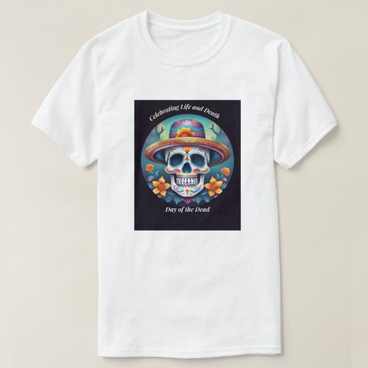 Viering van leven en dood t-shirt (Design voorkant)