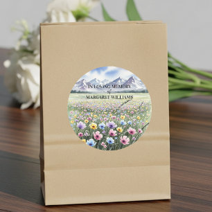 Viering Van Leven Wilde Bloemen Bergen Ronde Sticker