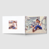 Viering van Liefde Marine Blauw Bruiloft Foto Gastenboek (Volledig)