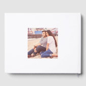 Viering van Liefde Marine Blauw Bruiloft Foto Gastenboek (Achterkant)