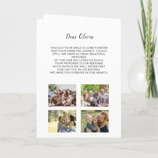 Viering van Life Begrafenisprogramma Programma (Achterkant)