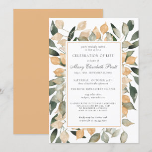 Viering van Life Dusty Terracotta Botanisch Kaart