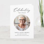 Viering van Life Foto Begrafenisprogramma Kaart (Voorkant)