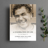 Viering van Life Foto Begrafenisprogramma Programma