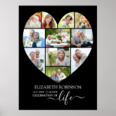 Viering van Life Heart Shaped 11 Foto Collage Poster (Voorkant)