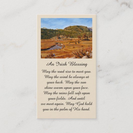 Viering van Life Irish Blessing Prayer Kaart Visitekaartje (Voorkant)