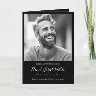 Viering van Life Memorial Funeral Program Kaart