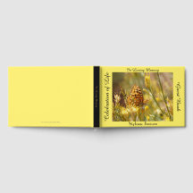 Viering van Life Memory Book, Yellow Butterfly