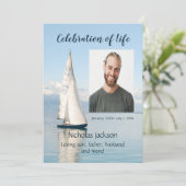 Viering van Life Service met Zeilen per boot Kaart (Staand voorkant)