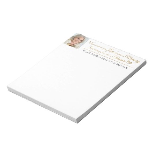 Viering van Life Share A Memory Photo Quote Notitieblok (Gedraaid)