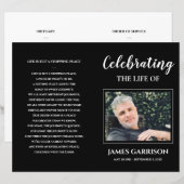 Viering van Life White over het zwarte begrafenisp (Voorkant / Achterkant)