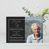 Viering van Live Memorial Service Aangepaste foto Kaart (Staand voorkant)