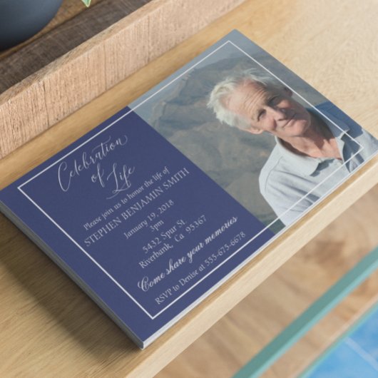 Viering van Live Memorial Service Aangepaste foto Kaart