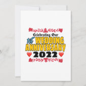 Viering van onze eerste trouwdag 2022 kaart (Voorkant)